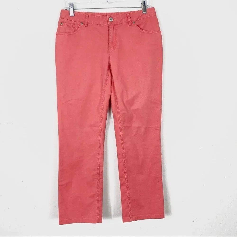 J. Jill Bright Pink Relaxed Boyfriend Fit Jeans